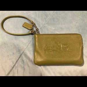 COACH embossed wristlet w/ dustbag